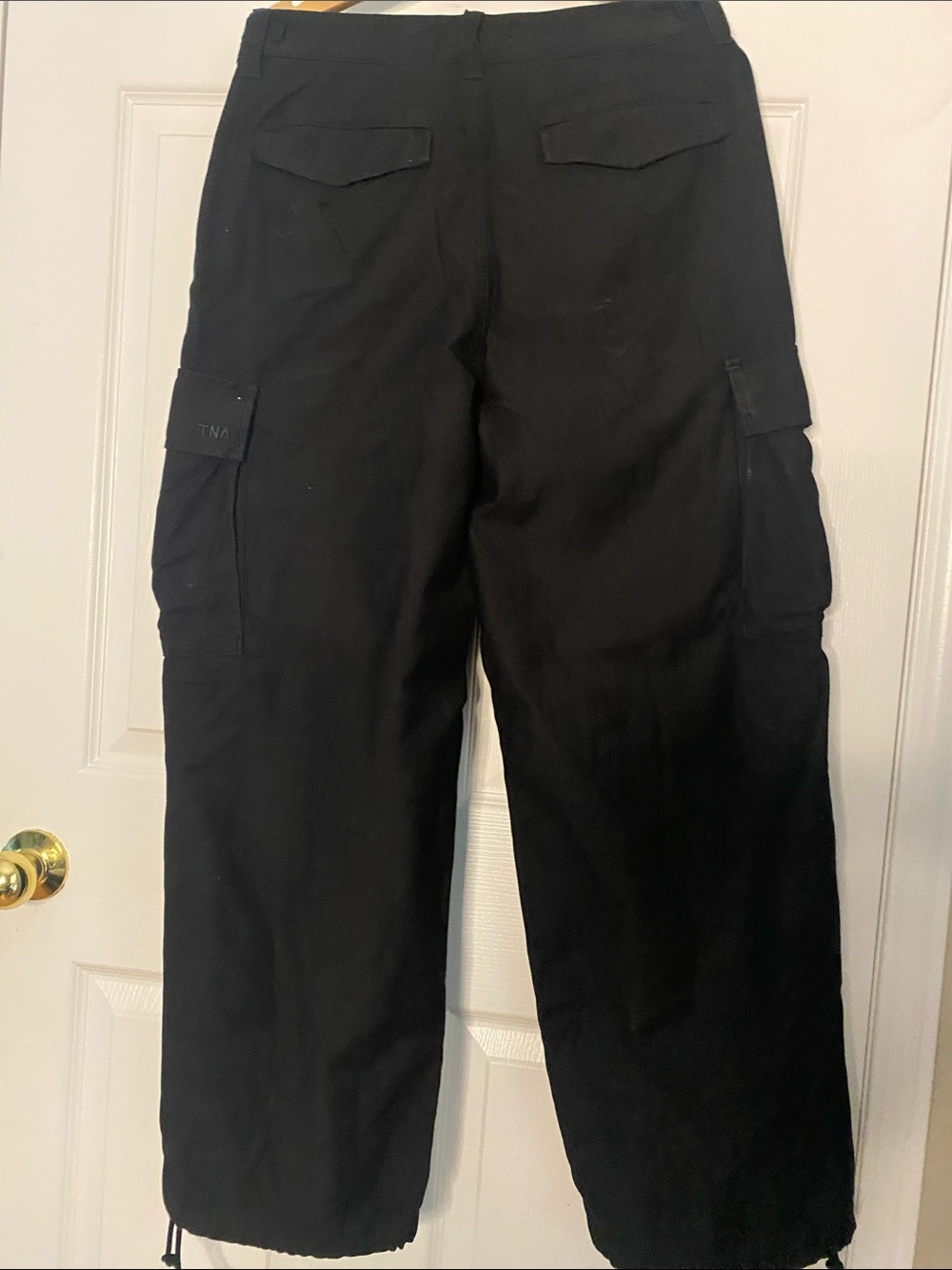 TNA Black Utility Cargo Pants with Wide Legs #14 - Picture 4 of 14